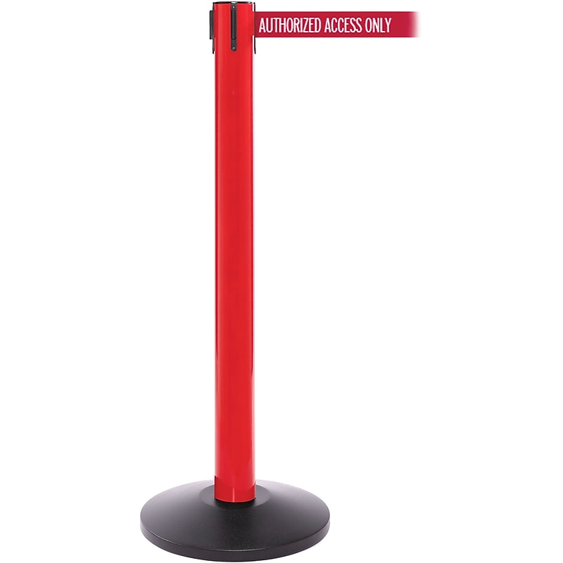 SafetyPro 300 Red Retractable Belt Barrier with 16' Red/White AUTHORIZED Belt image 1
