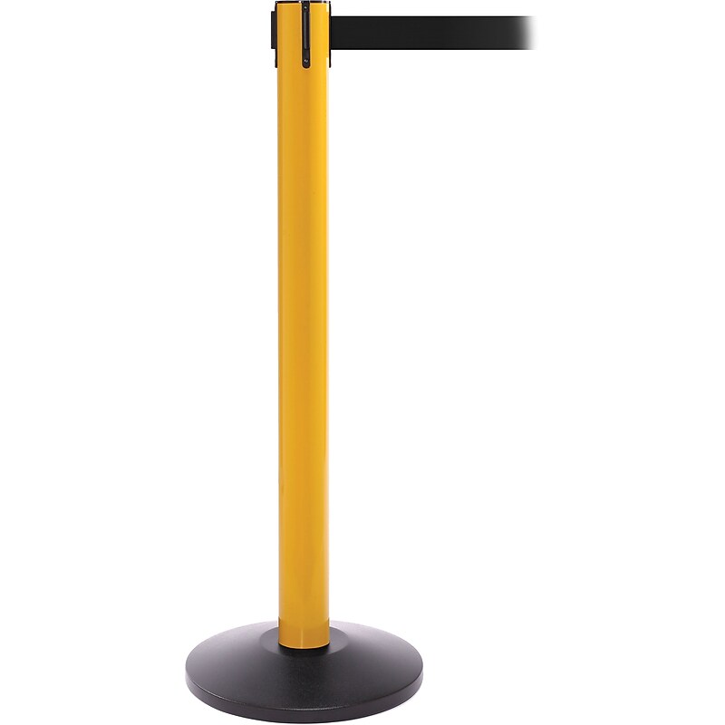 SafetyPro 300 Yellow Retractable Belt Barrier with 16' Black Belt image 1