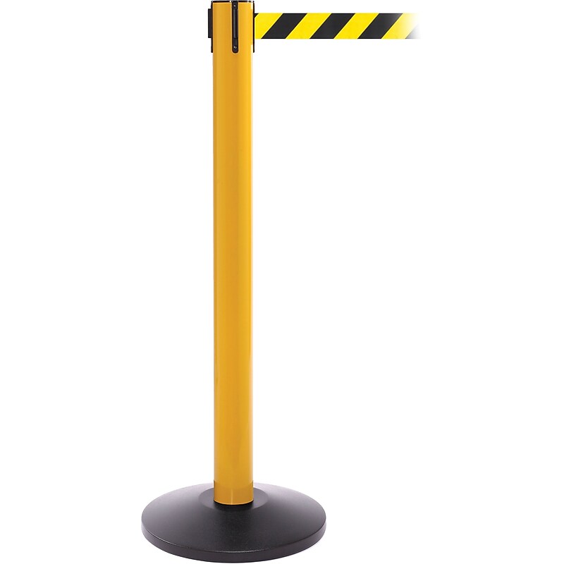 SafetyPro 300 Yellow Retractable Belt Barrier with 16' Black/Yellow Belt image 1