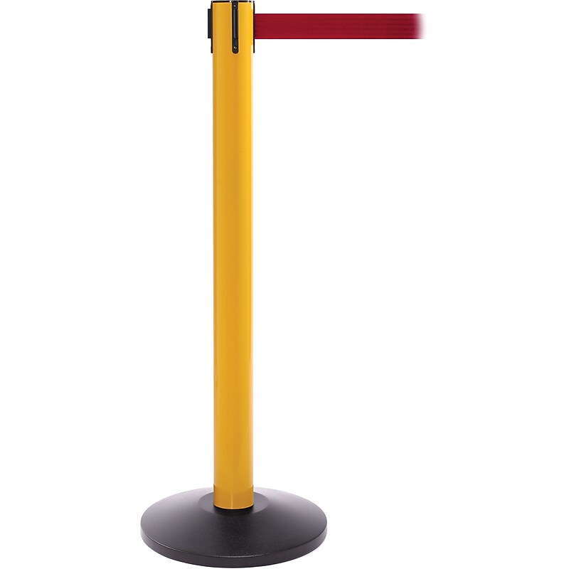 SafetyPro 300 Yellow Retractable Belt Barrier with 16' Red Belt image 1