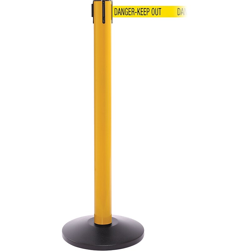 SafetyPro 300 Yellow Retractable Belt Barrier with 16' Yellow/Black DANGER Belt image 1