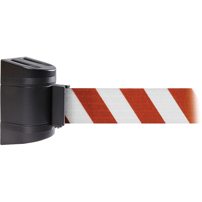 WallPro 400 Wall-Mountable 15' Retractable Belt Barrier, Red/White (WP400B-RW150) image 1