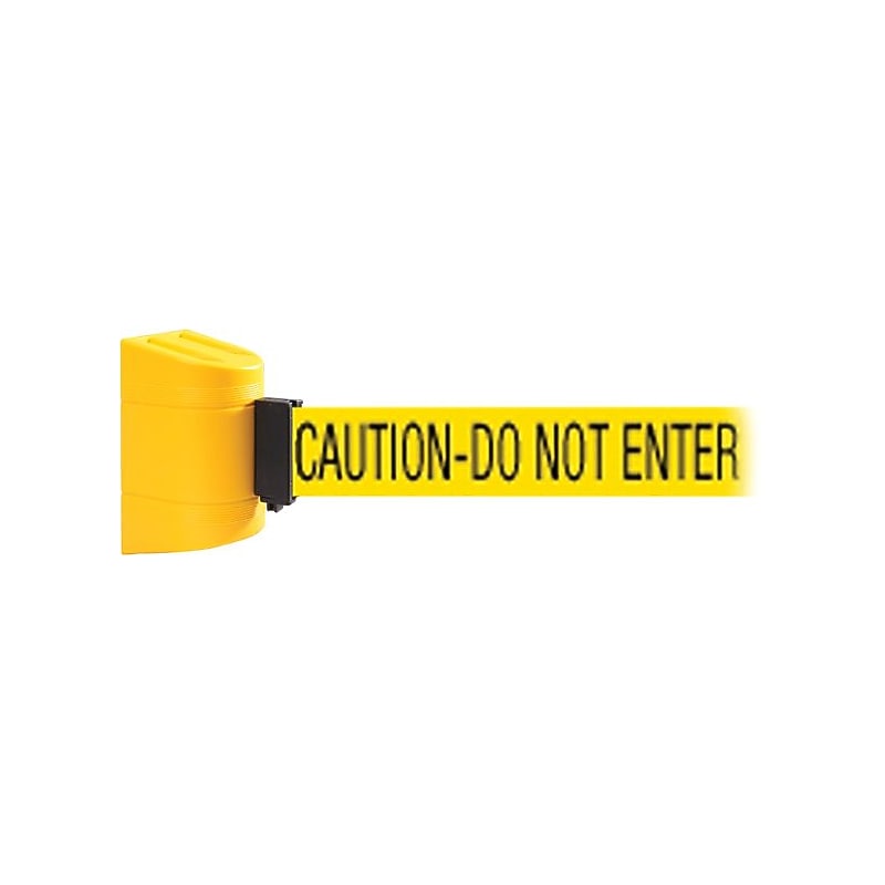WallPro 400 Wall-Mountable 15' Retractable Belt Barrier, CAUTION DO NOT ENTER, Yellow/Black (WP400Y-YBC150) image 1
