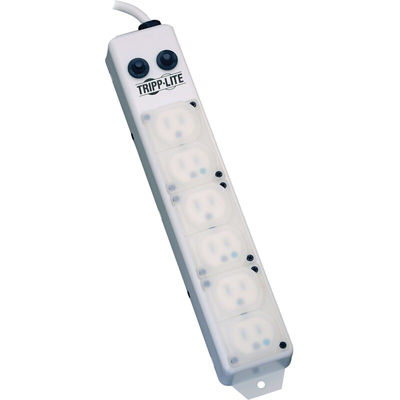 Tripp Lite Power Strip Medical Hospital Grade UL1363A, 6 Outlet 15A 7ft Cord image 1
