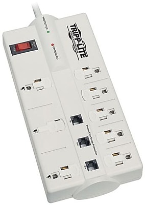 Tripp Lite Protect it! 8-Outlet 2160 Joule Surge Protector With 8′ Cord (TLP808TELTAA) Simolary simolary.com