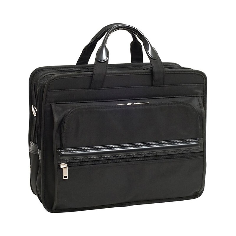 McKlein P Series Nylon Briefcase, Laptop Compatible, Black (56485) image 1