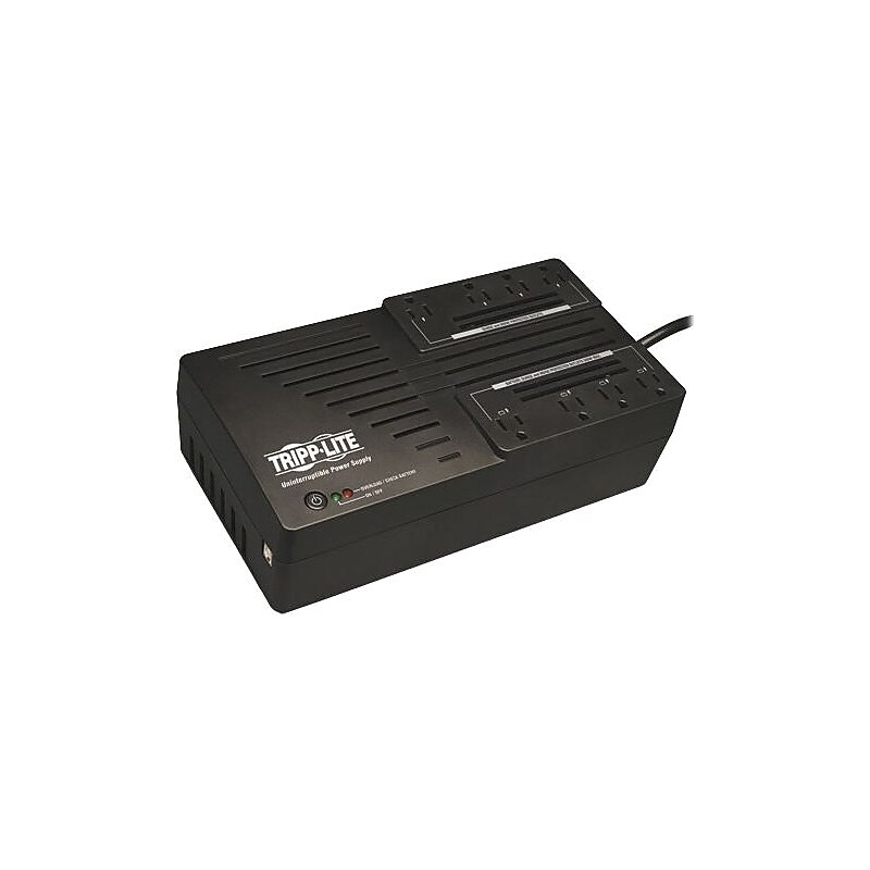 Tripp Lite AVR 700VA Desktop Battery Backup UPS, 8-Outlets, Black (AVR700U) image 1