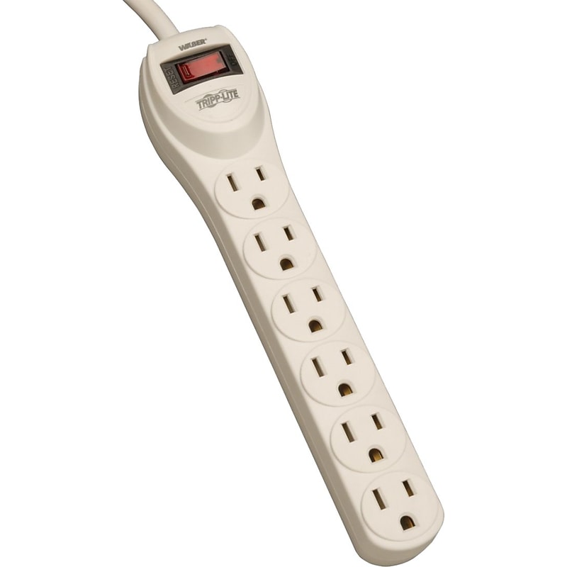 Tripp Lite 6-Outlet Power Strip, Beige (600963) image 1