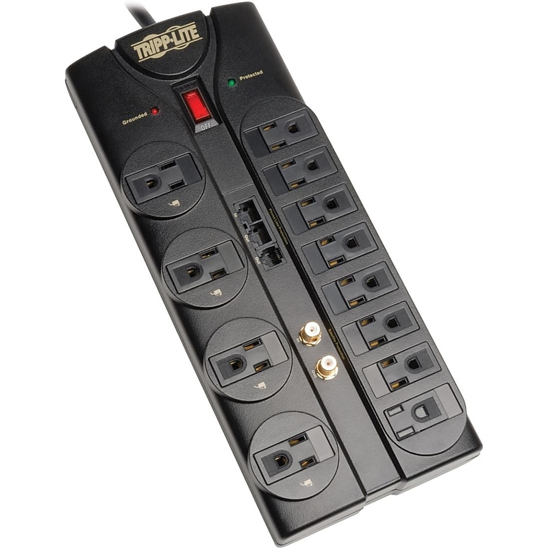 Tripp Lite 12 Outlet Surge Suppressor, 8' Cord, 2880 Joules (TLP1208SAT) image 1