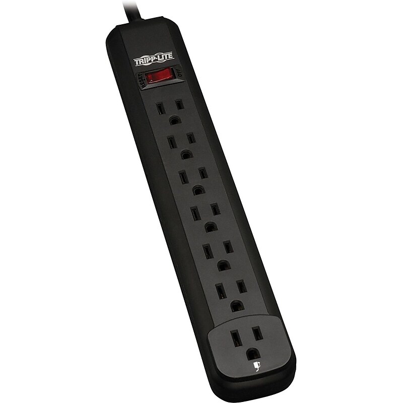 Tripp Lite 7 Outlet Power Strip, Black (PS712B) image 1
