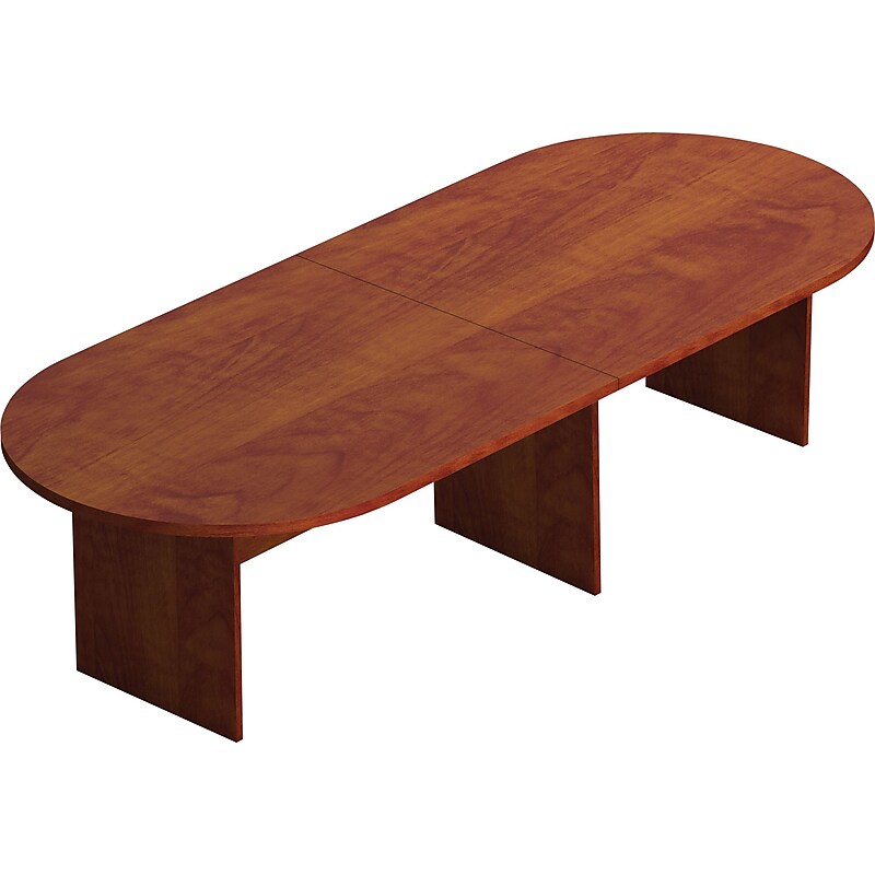 Offices To Go Laminate Racetrack Conference Table, American Dark Cherry, 29 1/2"H x 120"W x 48"D image 1