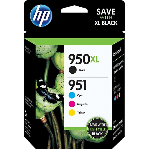 HP 950XL/951 Black High Yield and Cyan/Magenta/Yellow Standard