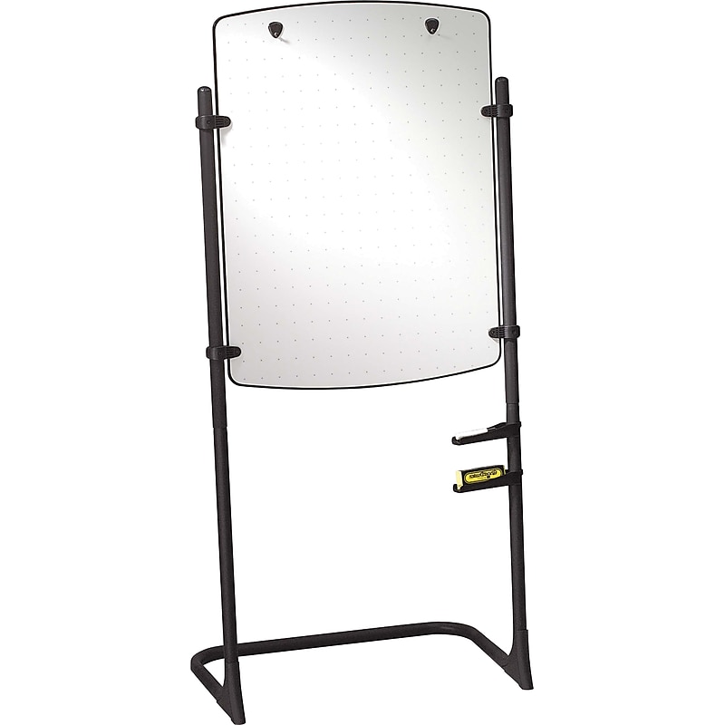 Quartet® Silhouette® Total Erase® Easel, Whiteboard/Flipchart, Black Frame, 75"H image 1