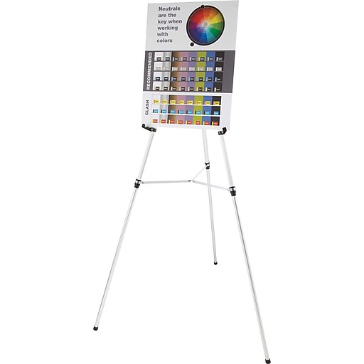 Quartet® Silver Aluminum HeavyDuty Telescoping Display Easels Staples