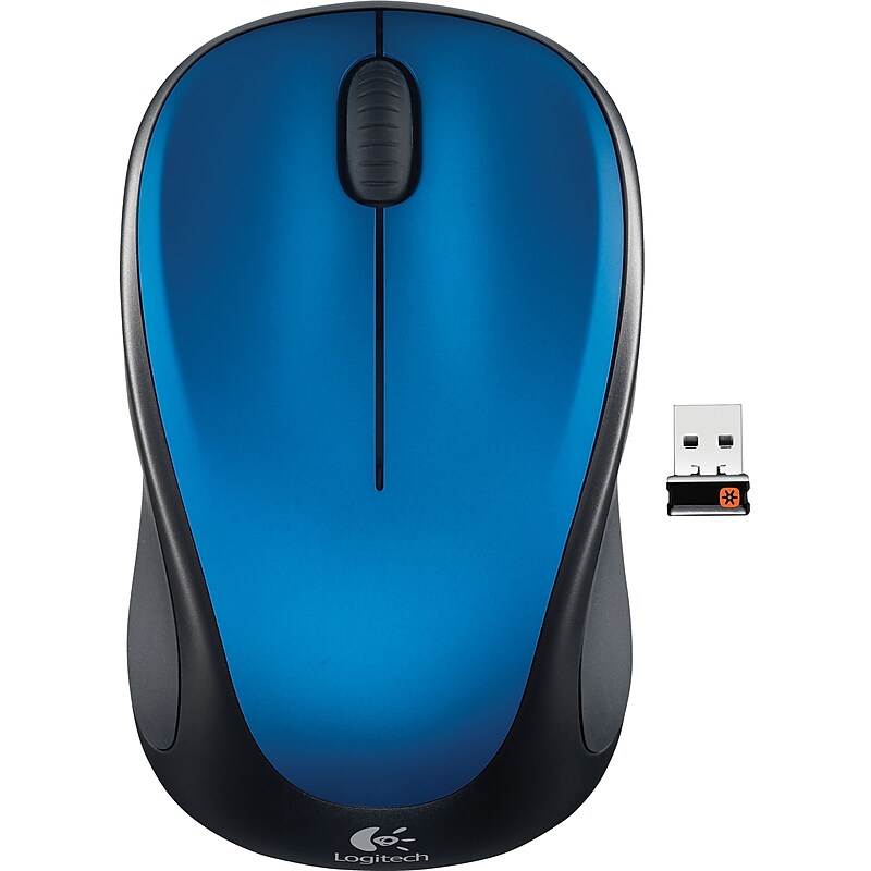 Logitech M317 Wireless USB Mouse, Blue (910-002901) image 1