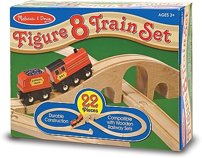 melissa and doug wooden train set