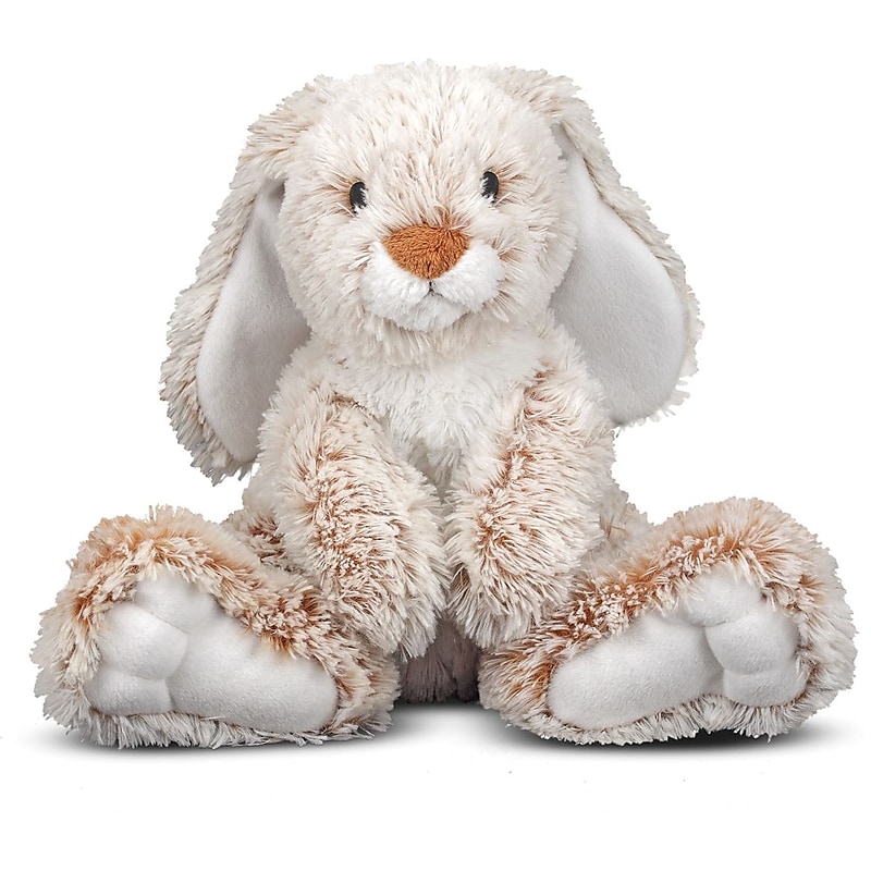 Melissa & Doug Easter Bunny Rabbit Stuffed Animal, Brown/White (7674) image 1