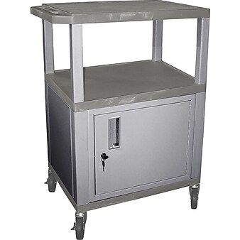 Assorted Publishers Tuffy 3-Shelf Foam Mobile A/V Cart with Swivel Wheels, Gray (WT34GYC4E-N)