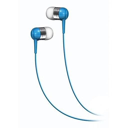 Maxell 190282 Stereo InEar Headphone, Blue Staples