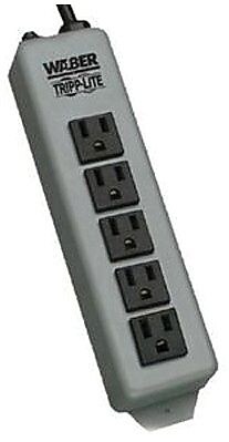Tripp Lite 5 Outlet Power Strip, Gray/Black (602-15) Simolary simolary.com