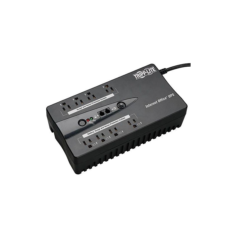 Tripp Lite UPS 600VA Compact Desktop Battery Backup, 10-Outlets, Black (INTERNET600U) image 1