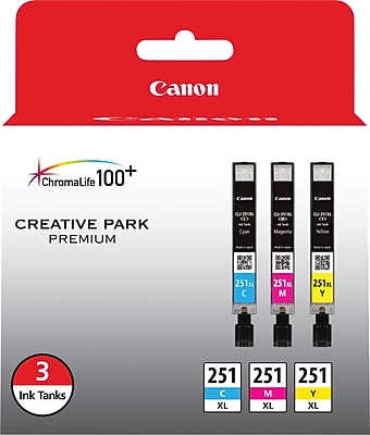 Canon 251XL Cyan/Magenta/Yellow High Yield Ink Cartridge, 3/Pack  (6449B009) Sansujyuku sansujyuku.com