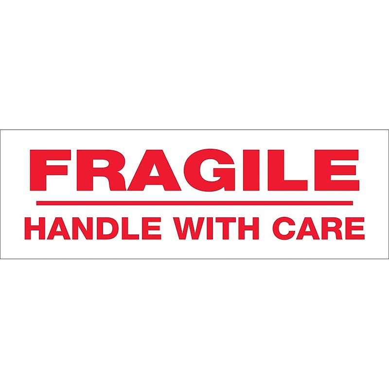 Tape Logic™ 3" x 110 yds. Pre Printed "Fragile Handle With Care" Carton Sealing Tape, 24/Case image 1