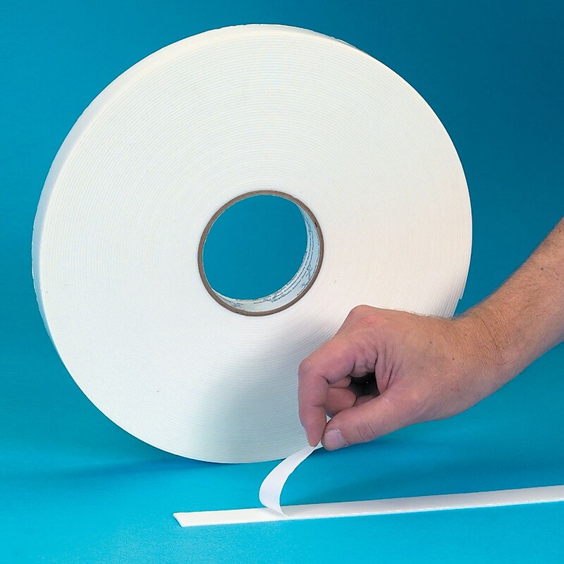 Tape Logic™ 1/2" x 36 yds. Double Coated Foam Tape, White, 2/Pack image 1