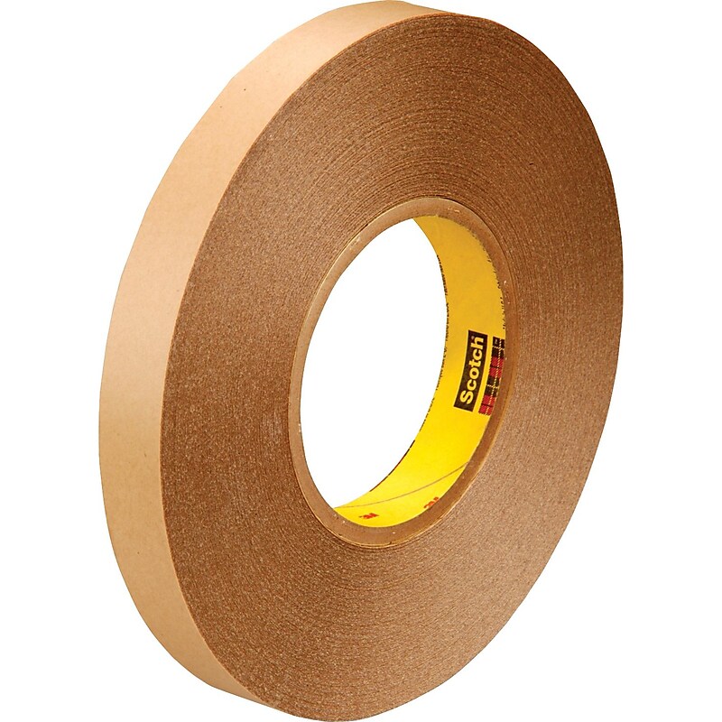 3M 3/4" x 72 yds. Double Coated Film Tape 9425, Clear, 2/Pack image 1
