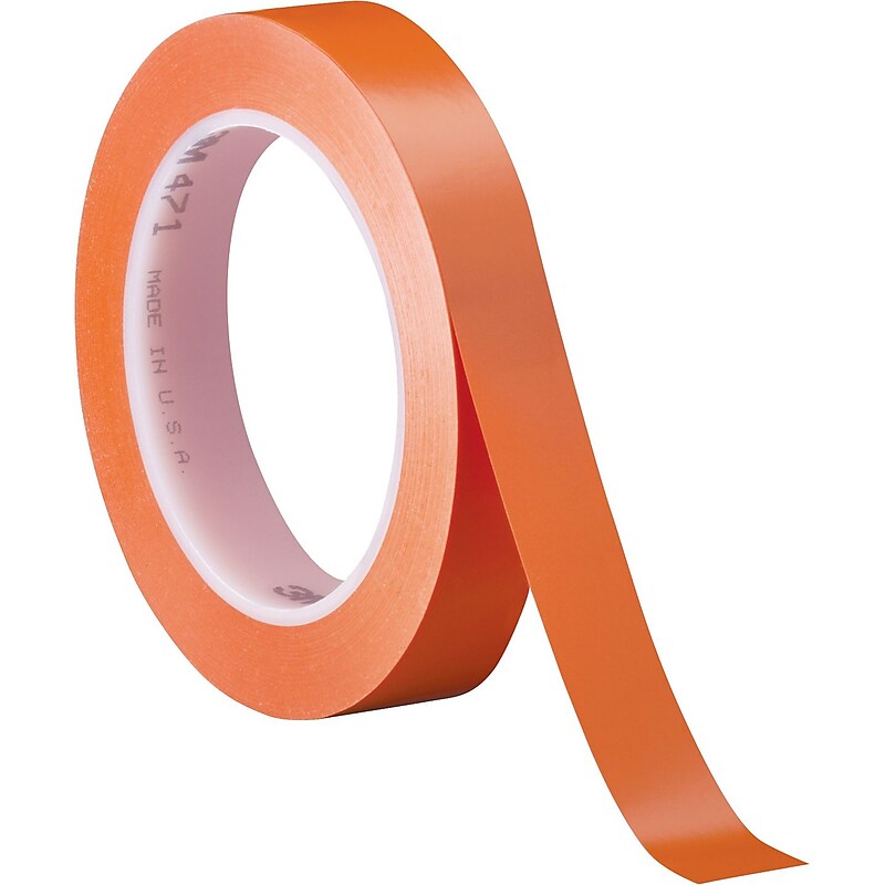 3M 471 Safety Tape, 3/4" x 36 yds., Orange, 3/Pack (T9644713PKO) image 1