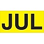 Tape Logic 6" x 3" Rectangle "JUL" Months of the Year Label, Fluorescent Yellow, 500/Roll~#|#~s0708049_sc7