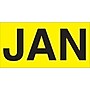 Tape Logic 6" x 3" Rectangle "JAN" Months of the Year Label, Fluorescent Yellow, 500/Roll~#|#~s0708050_sc7