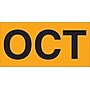Tape Logic 3" x 2" Rectangle "OCT" Months of the Year Label, Fluorescent Orange, 500/Roll~#|#~s0708052_sc7