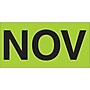 Tape Logic 6" x 3" Rectangle "NOV" Months of the Year Label, Fluorescent Green, 500/Roll~#|#~s0708086_sc7