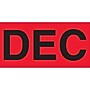 Tape Logic 3" x 2" Rectangle "DEC" Months of the Year Label, Fluorescent Red, 500/Roll~#|#~s0708119_sc7