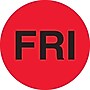 Tape Logic 2" Circle "FRI" Days of the Week Label, Fluorescent Red, 500/Roll~#|#~s0708120_sc7