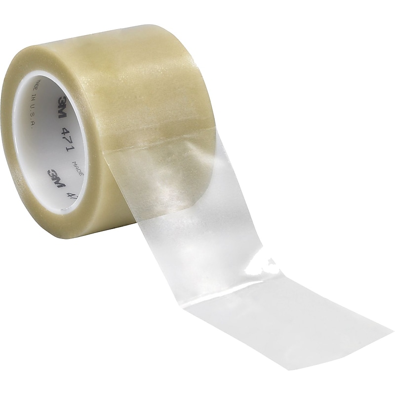 3M 471 Safety Tape, 3" x 36 yds., Clear, 3/Pack (T9684713PKC) image 1