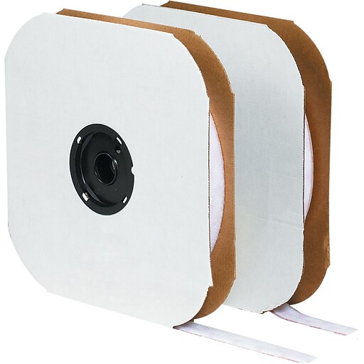 Velcro Hook Only Tape 1 1/2 x 75' Sticky Back Hook & Loop Fastener, White,  Roll (VEL160)