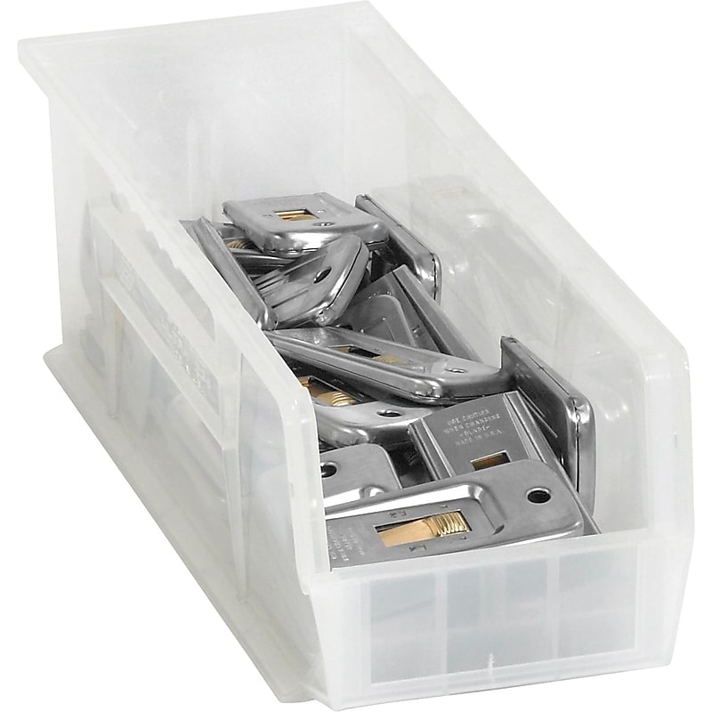 Quill Brand® Stack & Hang 3.11 Qt. Storage Bin, Green, 12/Ct (BINP1144G) image 1