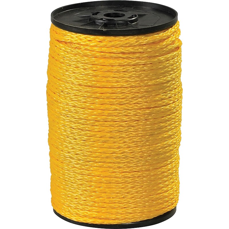 Partners Brand Polypropylene/PP Rope, .25" x 1000 ft., Yellow (TWR114) image 1