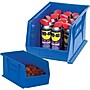 Partners Brand 5 3/8" x 4 1/8" x 3" Plastic Stack and Hang Bin Box, Blue, 24/Case~#|#~s0708246_sc7