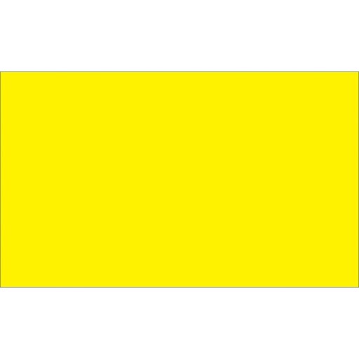 Tape Logic 6" x 4" Rectangle Inventory Label, Fluorescent Yellow, 500/Roll Staples