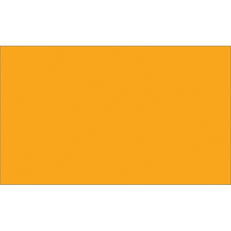 Tape Logic 3" x 9" Rectangle Inventory Label, Fluorescent Orange, 250/Roll image 1