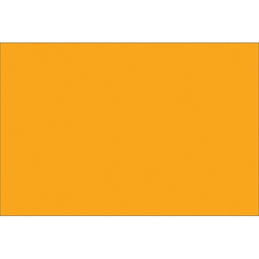 Tape Logic 6" x 3" Rectangle Inventory Label, Fluorescent Orange, 250
