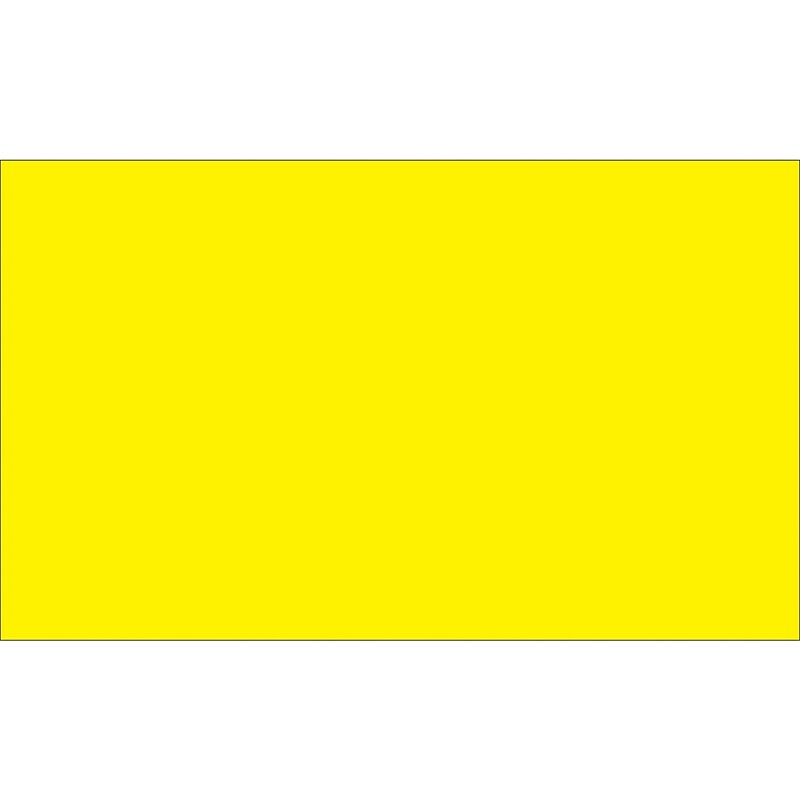 Tape Logic 5" x 3" Rectangle Inventory Label, Fluorescent Yellow, 500/Roll image 1