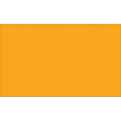 Tape Logic 5" x 3" Rectangle Inventory Label, Fluorescent Orange, 500