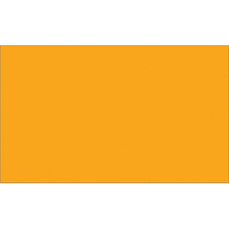 Tape Logic 5" x 3" Rectangle Inventory Label, Fluorescent Orange, 500/Roll image 1