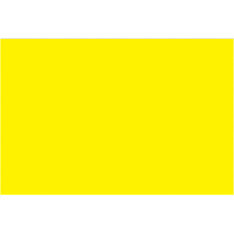 Tape Logic 4" x 3" Rectangle Inventory Label, Fluorescent Yellow, 500/Roll image 1