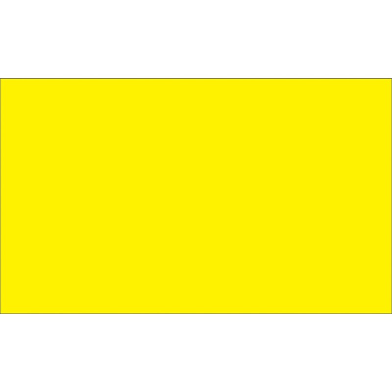 Tape Logic 2" x 4" Rectangle Inventory Label, Fluorescent Yellow, 500/Roll image 1