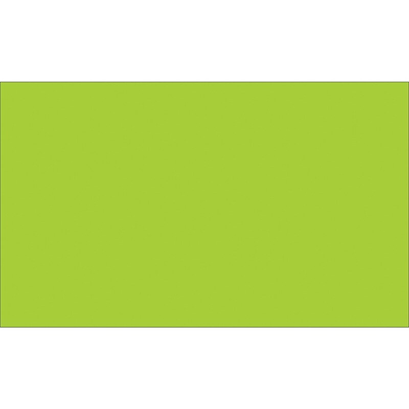 Tape Logic 3" x 9" Rectangle Inventory Label, Fluorescent Green, 250/Roll image 1